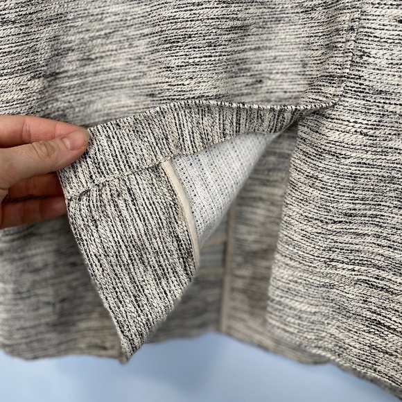 Eileen Fisher Ecru Tweed Round Neck Long Jacket 3/4 Sleeve Sz Large Minimalist - Picture 10 of 10